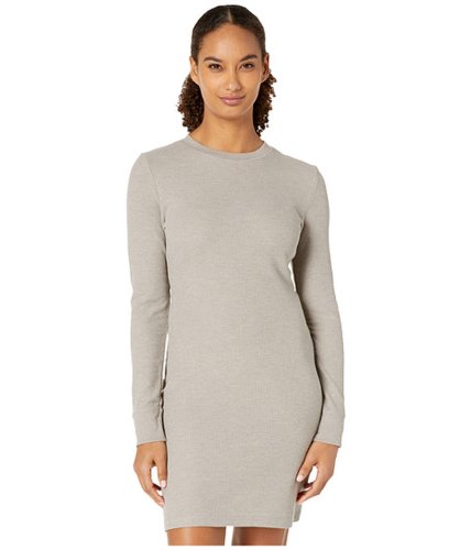 Imbracaminte femei alternative apparel thermal long sleeve dress smoke grey
