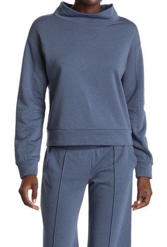 Imbracaminte femei alternative apparel turtleneck pullover sweatshirt bay blue