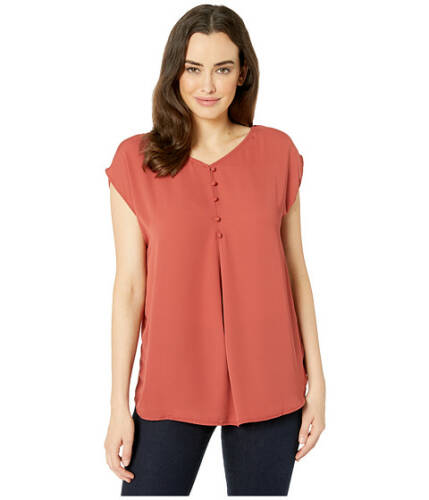 Imbracaminte femei american rose harper short sleeve top with back button detail salmon