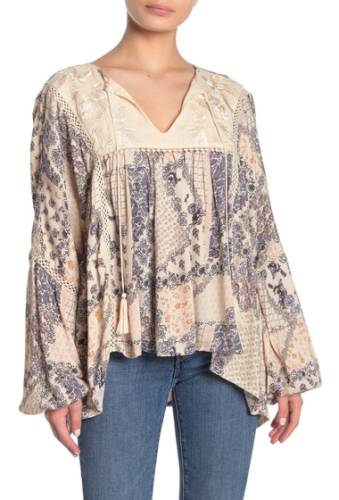 Imbracaminte femei angie floral embroidered top ivory
