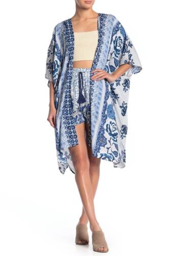 Imbracaminte femei angie printed duster kimono ice blue