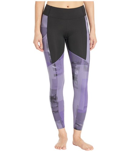 Imbracaminte femei asics printed train leggings performance blackdusty purple