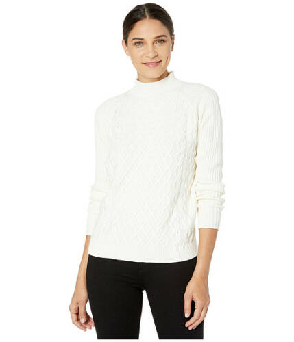 Imbracaminte femei bcbg girls mock long sleeve pullover sweater off-white