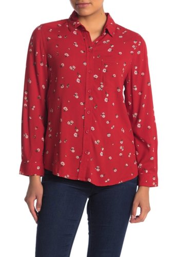 Imbracaminte femei beachlunchlounge alanna button down shirt regular petite red daisies