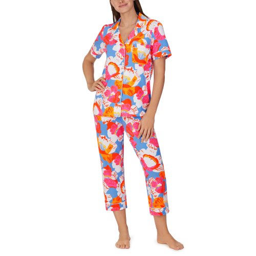 Imbracaminte femei bedhead pajamas short sleeve cropped pj set morning flowers