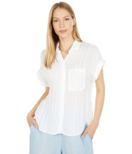 Imbracaminte femei bella dahl short sleeve pocket button down white