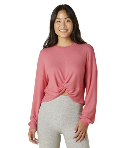 Imbracaminte femei beyond yoga twist it fate cropped pullover pink crush
