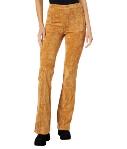 Imbracaminte femei blank nyc faux suede patch pocket mini bootcut pants in toasted caramel toasted caramel