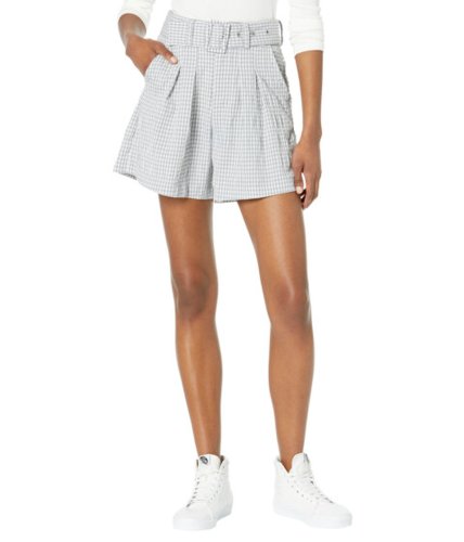 Imbracaminte femei blank nyc searsucker gingham belted shorts bluewhite