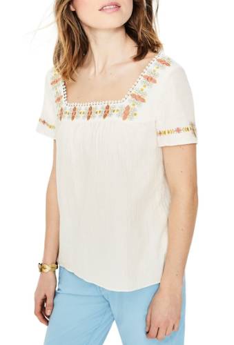 Imbracaminte femei boden clemmie embroidered top ivory