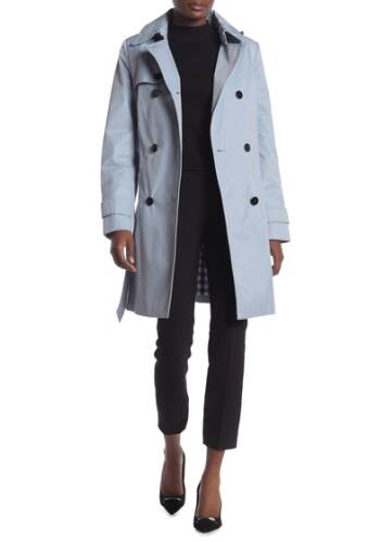 Imbracaminte femei calvin klein double breasted trench coat chambray b