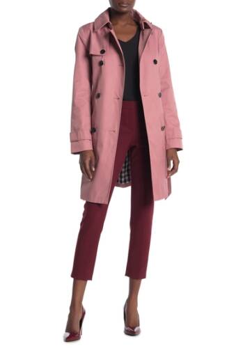 Imbracaminte femei calvin klein double breasted trench coat rose quart
