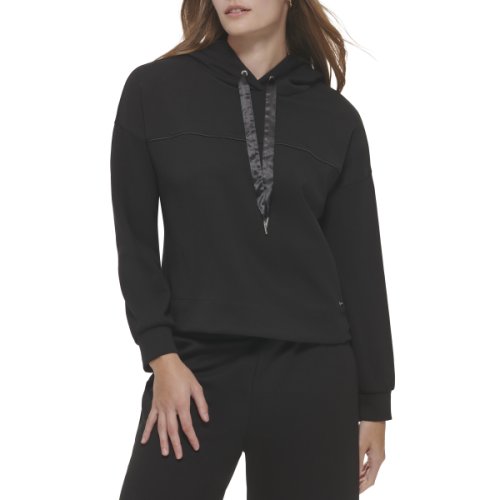 Imbracaminte femei calvin klein hoodie with seam detail black
