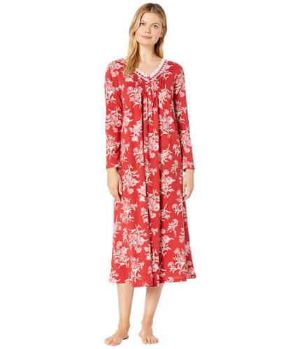 Imbracaminte femei carole hochman soft jersey long sleeve long gown redpink floral