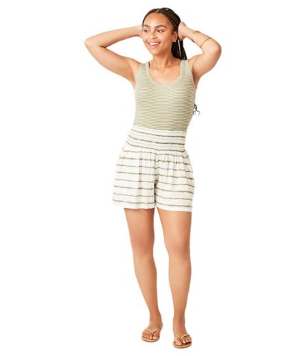 Imbracaminte femei carve designs leah shorts olive tie-dye stripe