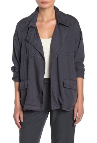 Imbracaminte femei caslon tencel utility jacket regular petite grey ebony