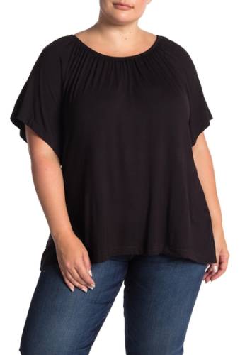 Imbracaminte femei catherine catherine malandrino raglan sleeve knit top plus size black