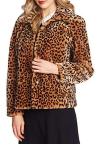 Imbracaminte femei cece by cynthia steffe leopard faux fur jacket spicewood