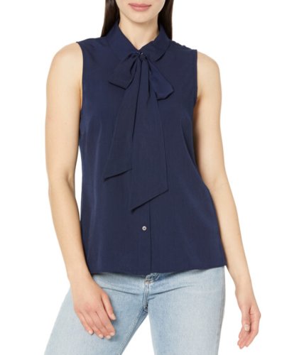 Imbracaminte femei cece sleeveless bow blouse classic navy