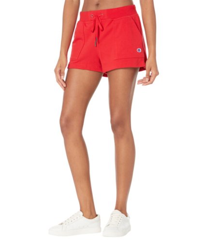 Imbracaminte femei champion campus french terry graphic shorts cheerful red