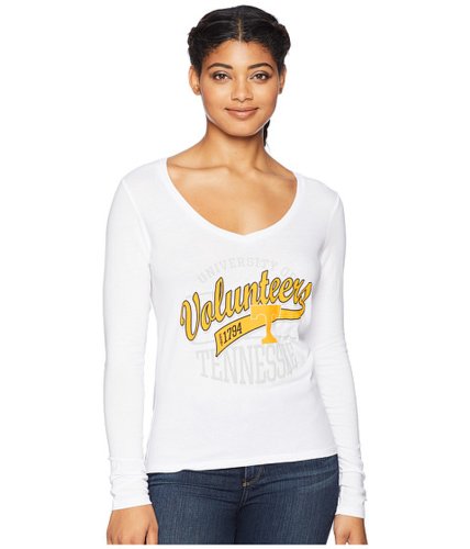 Imbracaminte femei champion college tennessee volunteers long sleeve v-neck tee white 2