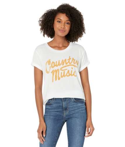 Imbracaminte femei chaser vintage country music cap sleeve tee white