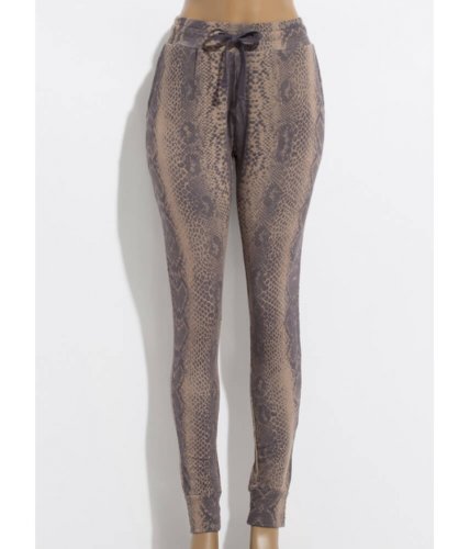 Cheap&chic Imbracaminte femei cheapchic hiss and hers snake print joggers brown