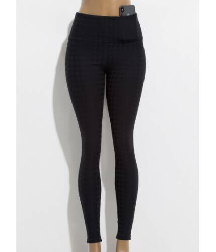 Imbracaminte femei cheapchic hot in houndstooth pocketed leggings black
