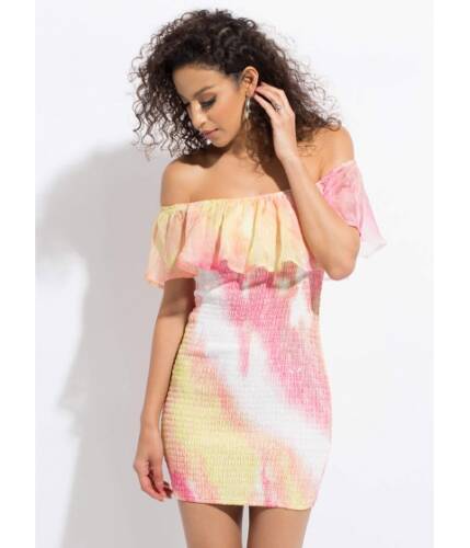 Cheap&chic Imbracaminte femei cheapchic it\'s tie-dye for off-shoulder minidress pink