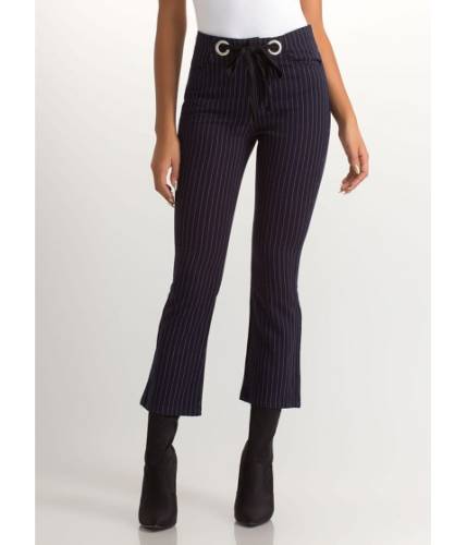 Imbracaminte femei cheapchic truth or flare cropped pinstriped pants navy