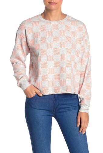 Imbracaminte femei circlex geo print knit sweatshirt h greycoral