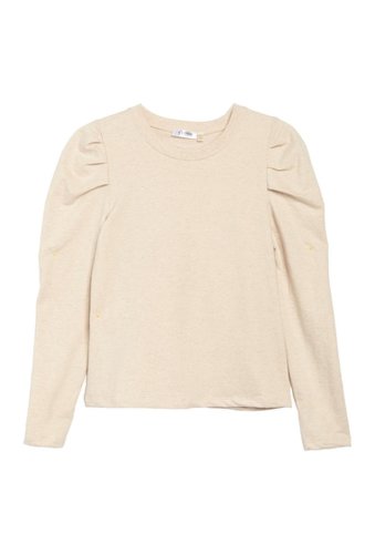 Imbracaminte femei cloth by design puff long sleeve sweater oatmeal