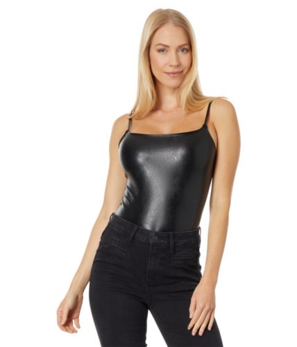 Imbracaminte femei commando faux leather spaghetti strap bodysuit bds309 black