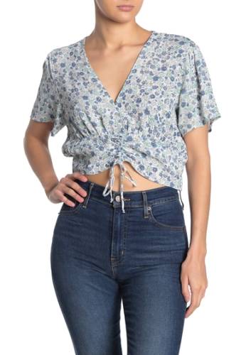 Imbracaminte femei cotton on floral ruched seam crop top zoey ditsy gardina
