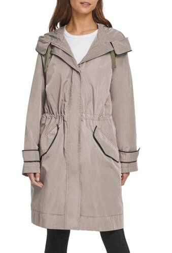 Imbracaminte femei dkny hooded anorak rain jacket sandstone