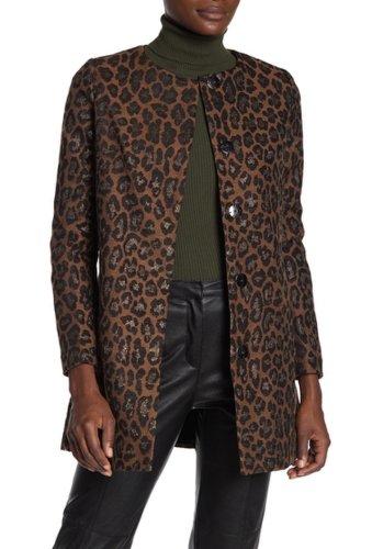 Imbracaminte femei dolce cabo metallic leopard print jacket copper leopard