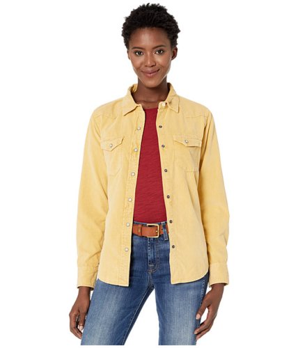 Imbracaminte femei dylan by true grit snowcap cord jackson long sleeve shirt with snap buttons yellow