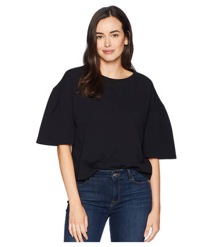 Imbracaminte femei ellen tracy cropped knit top w slit sleeves black