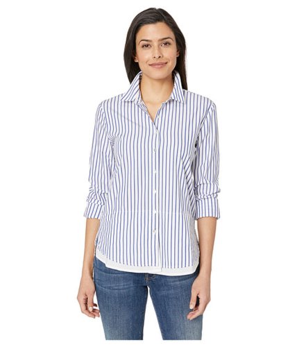 Imbracaminte femei elliott lauren button up stripe shirt with double layer bluewhite
