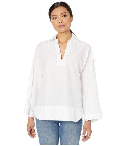 Imbracaminte femei elliott lauren white on white relaxed shirt with kimono sleeve white