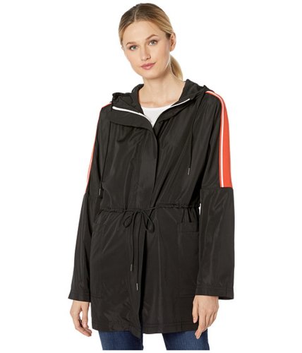 Imbracaminte femei elliott lauren zip front hooded anorak jacket with contrast tape black