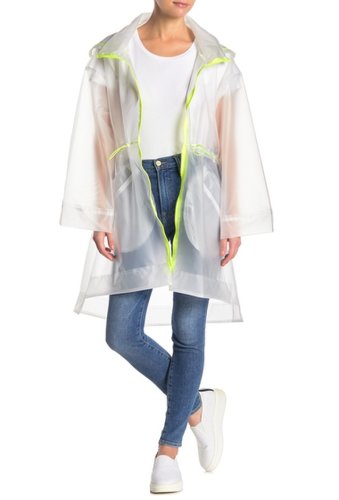 Imbracaminte femei elodie clear neon trim trench coat clear neon