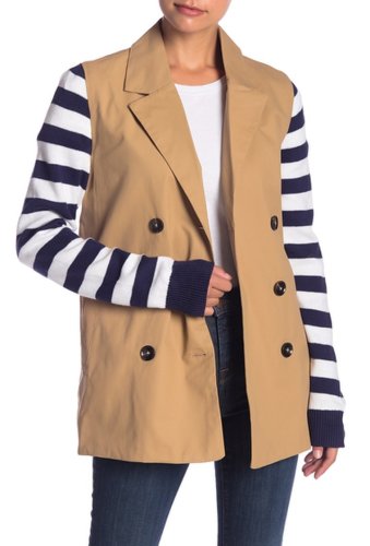 Imbracaminte femei english factory stripe sleeve jacket ochre