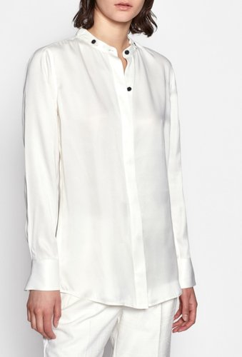 Imbracaminte femei equipment oranne silk blend long sleeve blouse nature white
