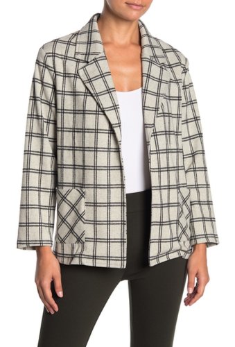 Imbracaminte femei everleigh soft knit printed blazer jacket regular petite greyblack