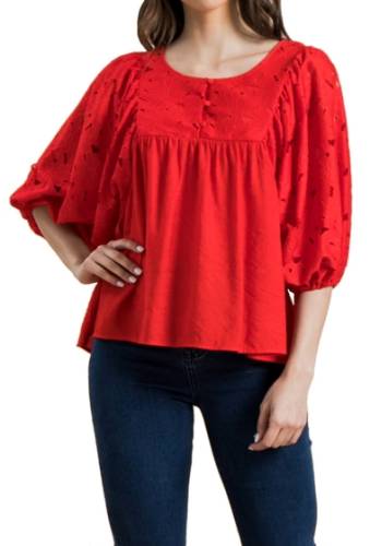 Imbracaminte femei flying tomato lace 34 sleeve top red
