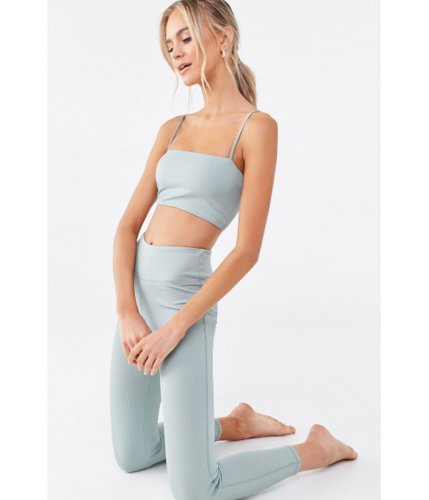 Imbracaminte femei forever21 active ribbed high-rise leggings mint