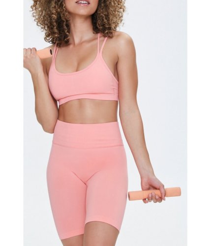 Imbracaminte femei forever21 active seamless 7-inch biker shorts coral