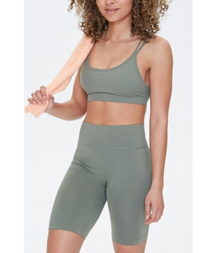 Imbracaminte femei forever21 active seamless 7-inch biker shorts olive