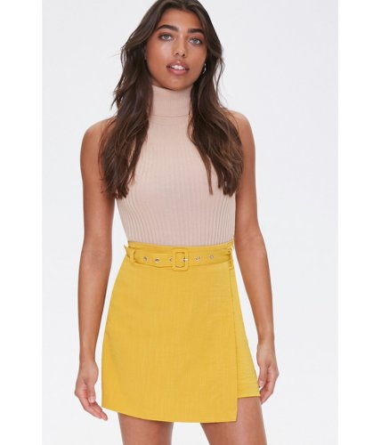 Imbracaminte femei forever21 belted mini skirt mustard
